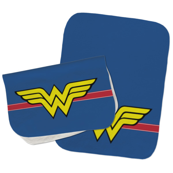 Custom Design - Two Rectangle Burp Cloths - Open & Folded