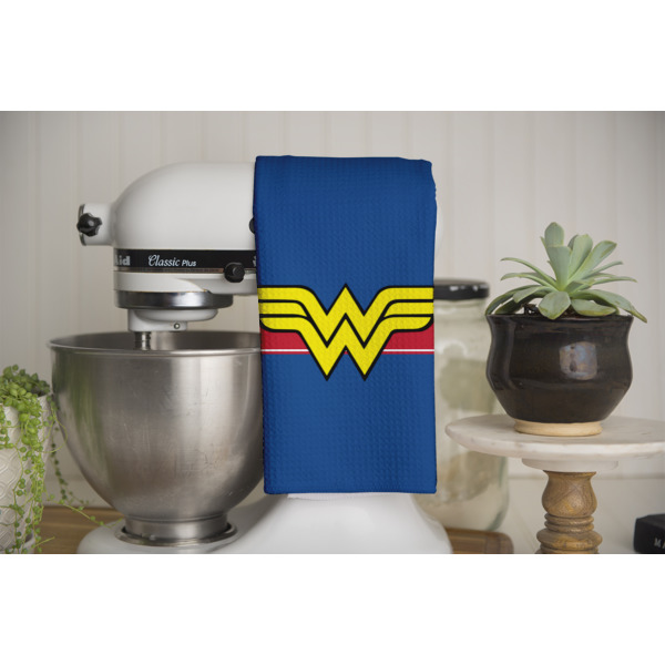 Custom Design - Waffle Weave Towel - Full Color Print - Lifestyle Image