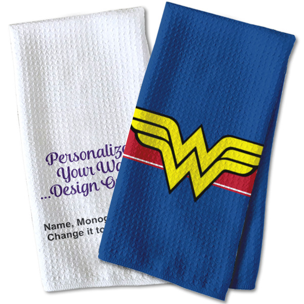 Custom Design - Waffle Weave Towels - Two Print Styles