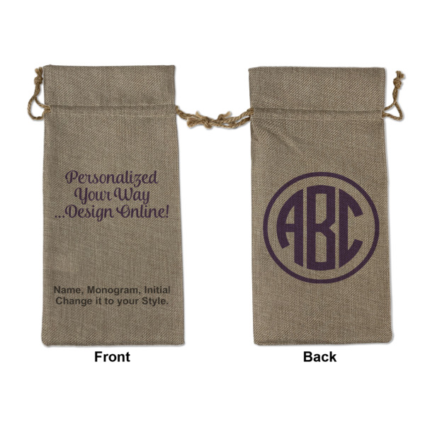 Custom Design Your Own Burlap Gift Bag - Large - Double-Sided
