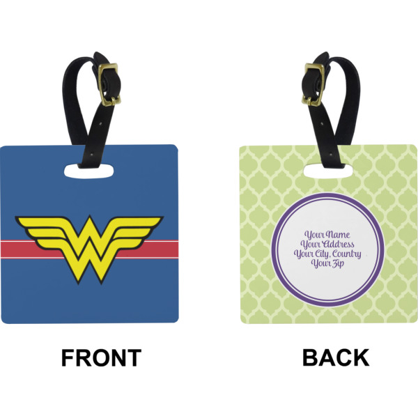 Custom Design - Square Luggage Tag (Front + Back)