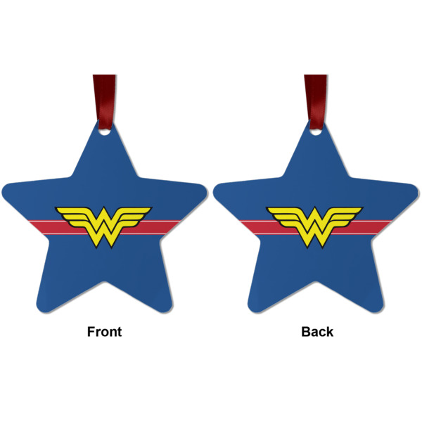 Custom Design - Metal Star Ornament - Front and Back