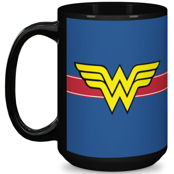 Custom Design Your Own 15 oz Coffee Mug - Black