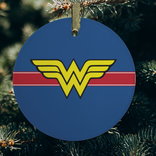 Custom Design - Frosted Glass Ornament - Round (Lifestyle)