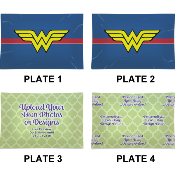 Custom Design - Set of Rectangular Appetizer / Dessert Plates (Approval)