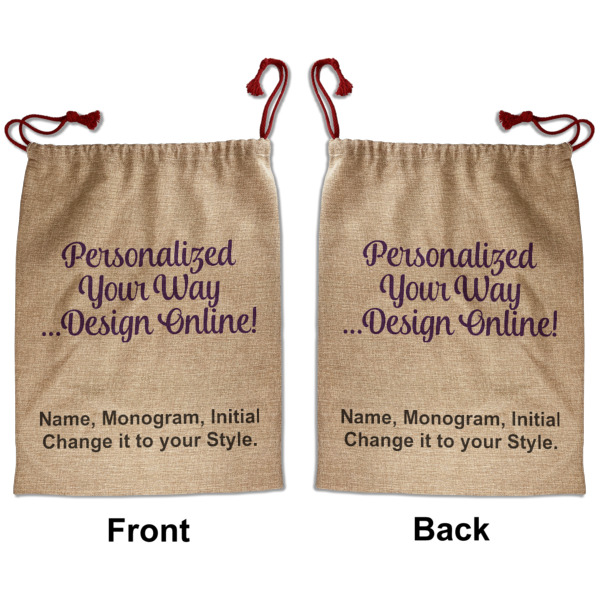 Custom Design - Santa Bag - Front and Back