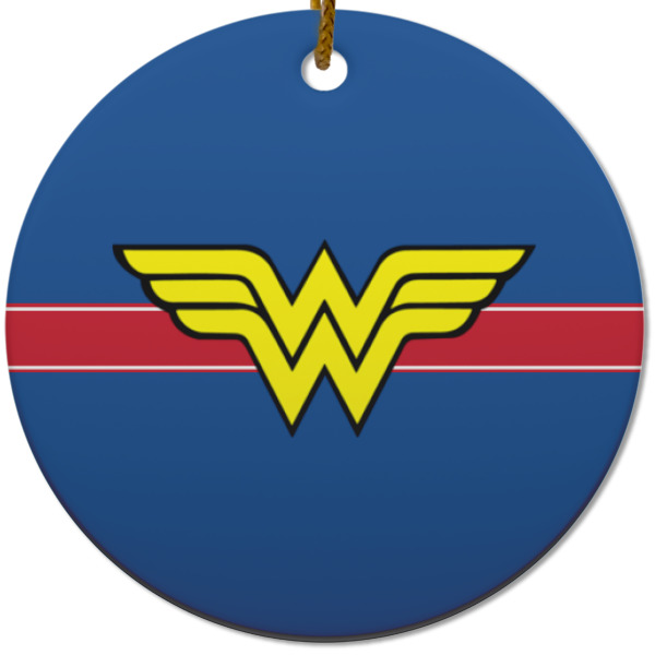 Custom Design - Ceramic Flat Ornament - Circle (Front)