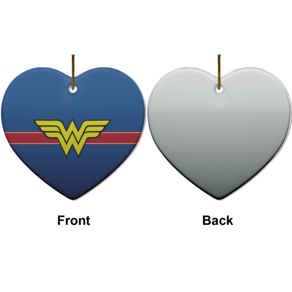Custom Design - Ceramic Flat Ornament - Heart Front & Back (APPROVAL)