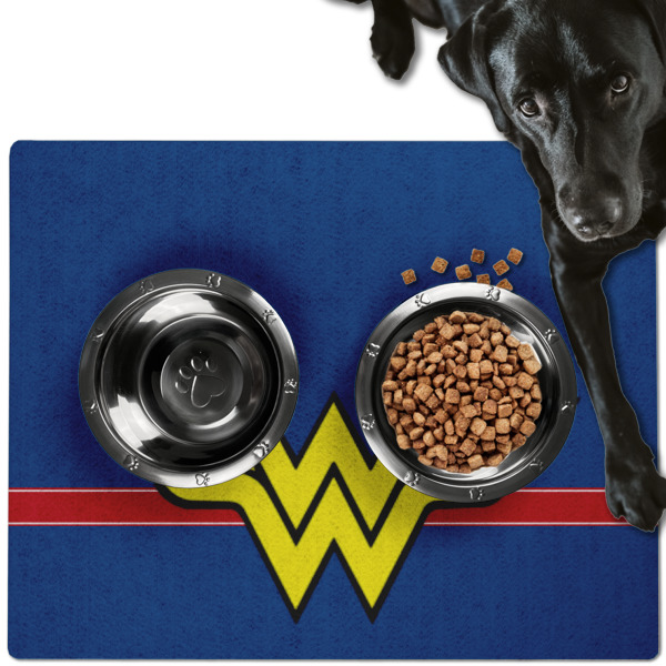 Custom Design - Dog Food Mat - Large LIFESTYLE