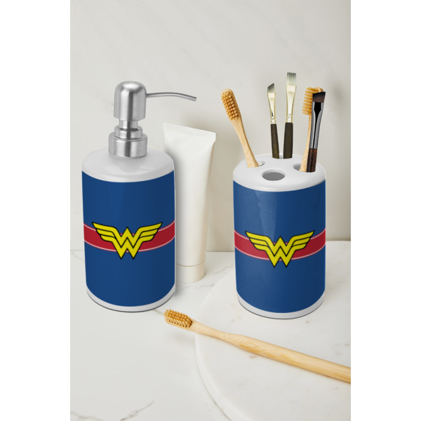 Custom Design - Ceramic Bathroom Accessories - LIFESTYLE (toothbrush holder & soap dispenser)