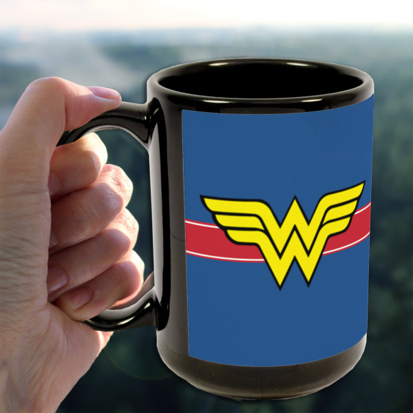 Custom Design - 15oz. Black Mug - Lifestyle