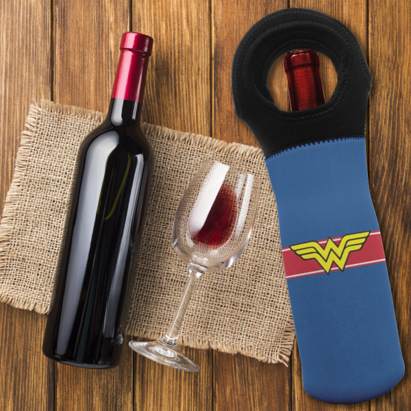 Custom Design - Wine Tote Bag - On Table