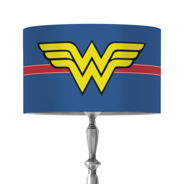 Custom Design - 12" Drum Lampshade - ON STAND (Fabric)