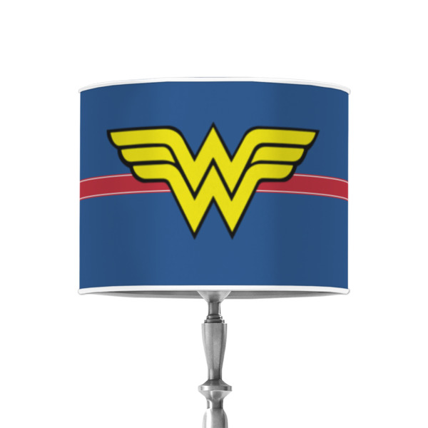 Custom Design - 8" Drum Lampshade - ON STAND (Poly Film)