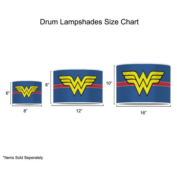 Custom Design - Drum Lampshades - Sizing Chart