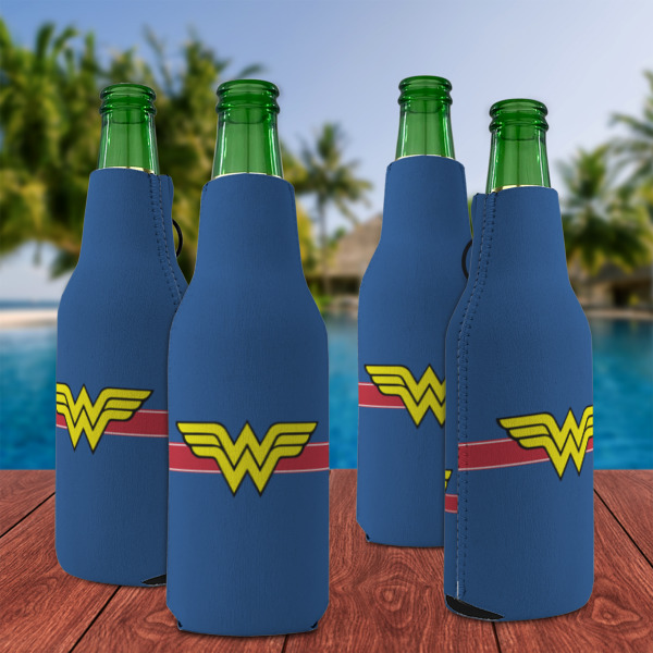 Custom Design - Zipper Bottle Cooler - Set of 4 - Lifestyle