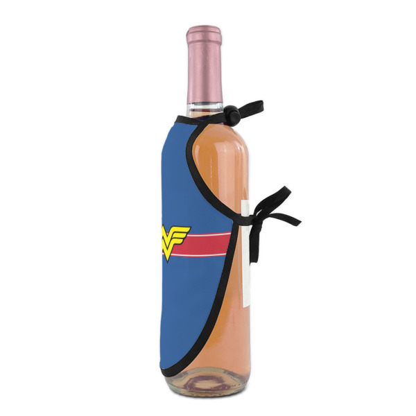 Custom Design - Wine Bottle Apron - DETAIL WITH CLIP ON NECK