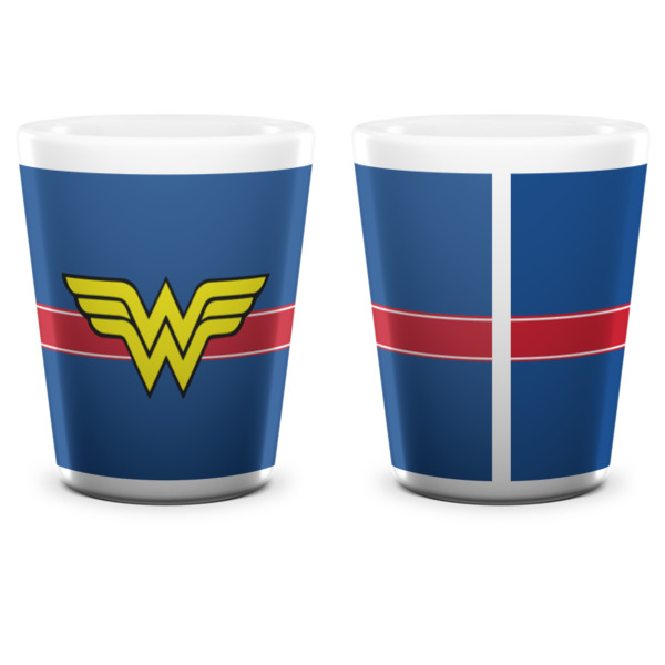 Custom Design - Ceramic Shot Glass - White - Front & Back