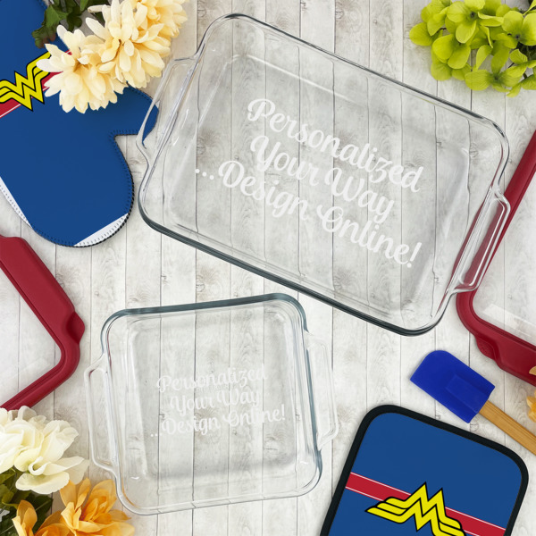 Custom Design - Glass Baking Dish Set - Lifestyle