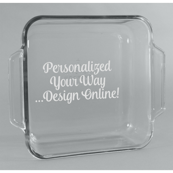 Custom Design Your Own Glass Cake Dish - 8in x 8in
