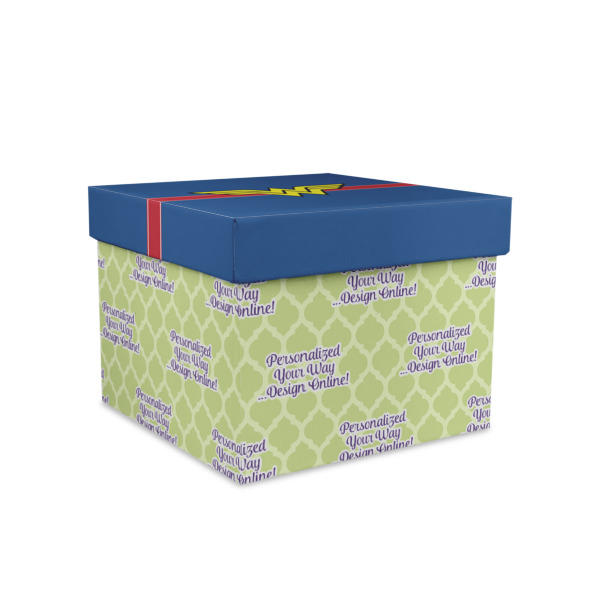 Custom Design Your Own Gift Box with Lid - Canvas Wrapped - Medium