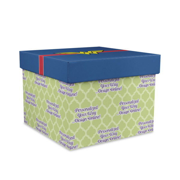 Custom Design Your Own Gift Box with Lid - Canvas Wrapped - Large