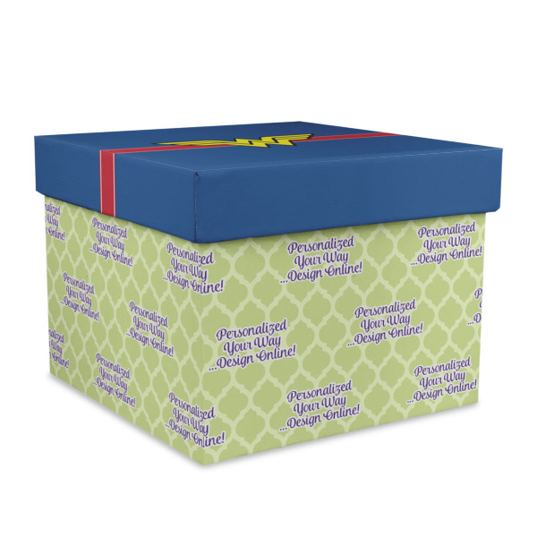 Custom Design Your Own Gift Box with Lid - Canvas Wrapped - X-Large