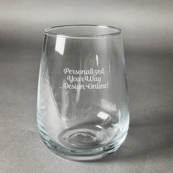 Custom Design Your Own Stemless Wine Glass - Laser Engraved