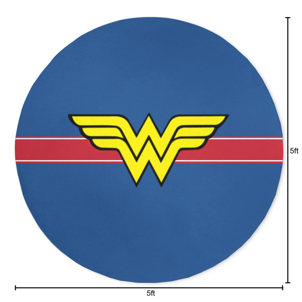 Custom Design - Round 5ft Indoor Rug - Dimensions