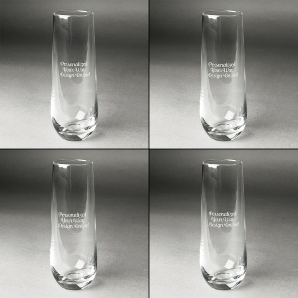 Custom Design - Champagne Flute - Set of 4 - Approval