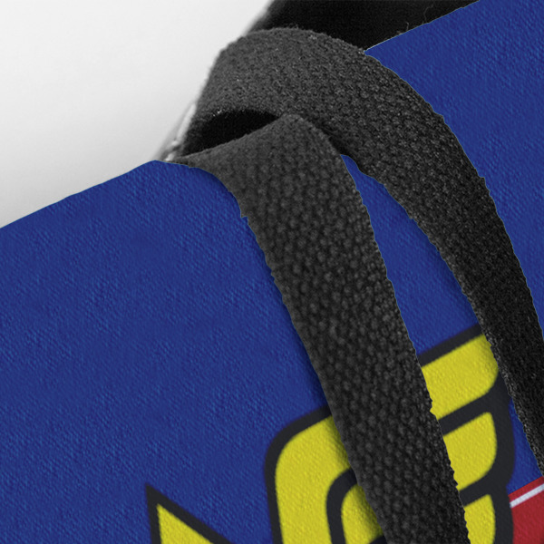 Custom Design - Closeup of Tote w/Black Handles