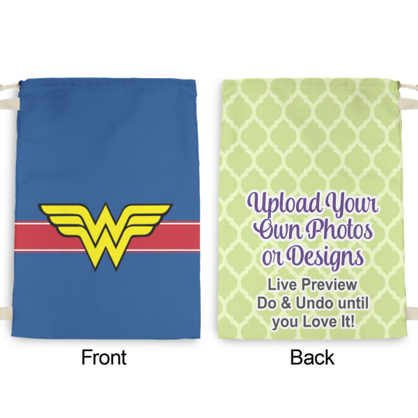 Custom Design - Large Laundry Bag - Front & Back View