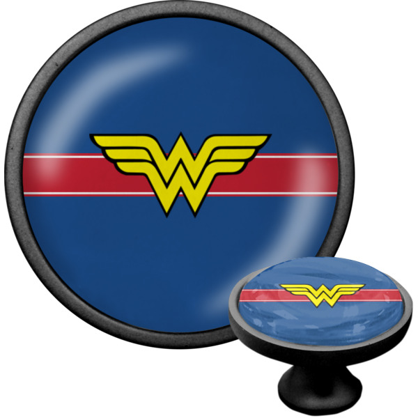 Custom Design - Black Custom Cabinet Knob (Front and Side)