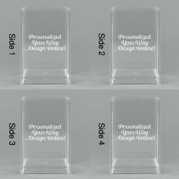 Custom Design - Acrylic Pen Holder - All Sides
