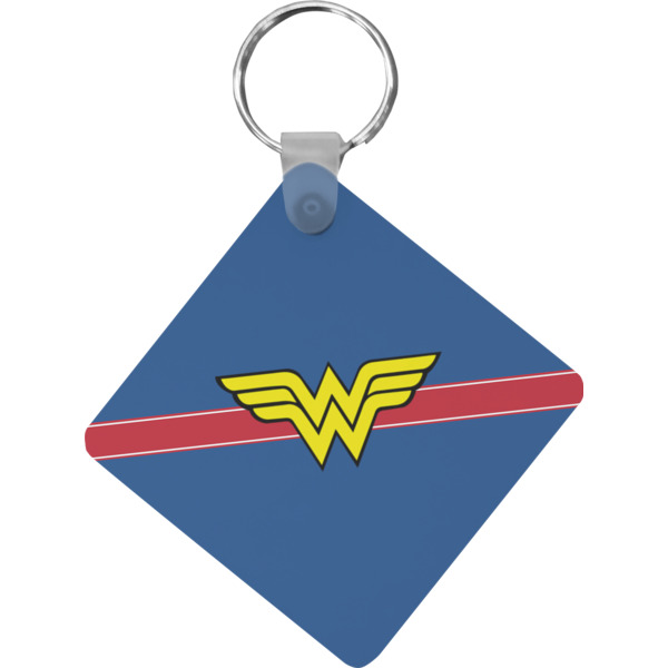 Custom Design Your Own Diamond Plastic Keychain