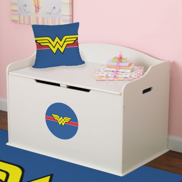 Custom Design - Round Wall Decal on Toy Chest