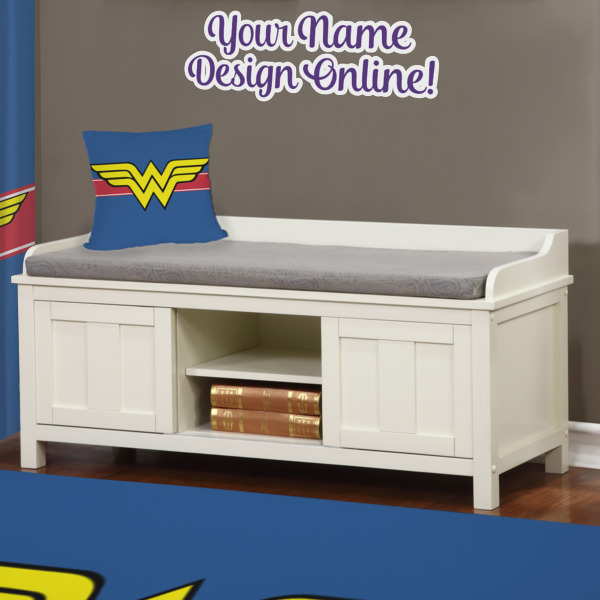 Custom Design - Wall Name Decal Above Storage bench