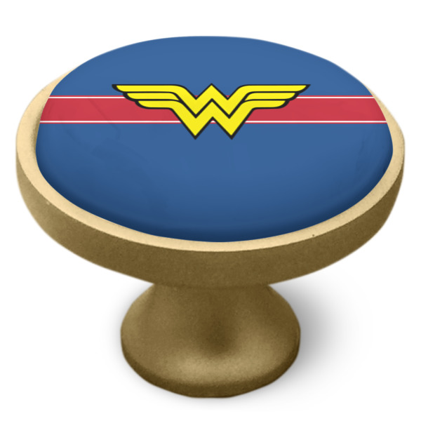 Custom Design - Cabinet Knob - Gold - Side