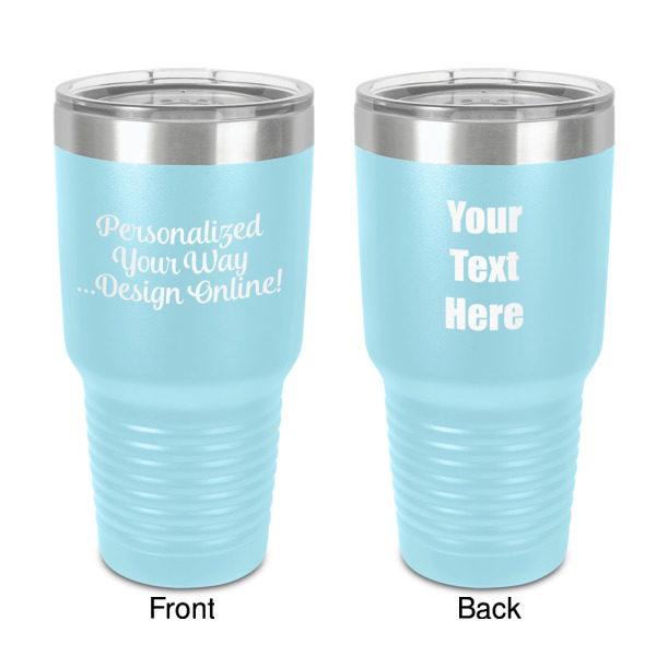 Custom Design Your Own 30 oz Stainless Steel Tumbler - Teal - Double-Sided
