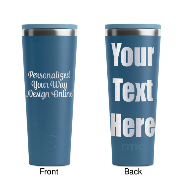 Custom Design - Steel Blue RTIC Everyday Tumbler - 28 oz. - Front and Back