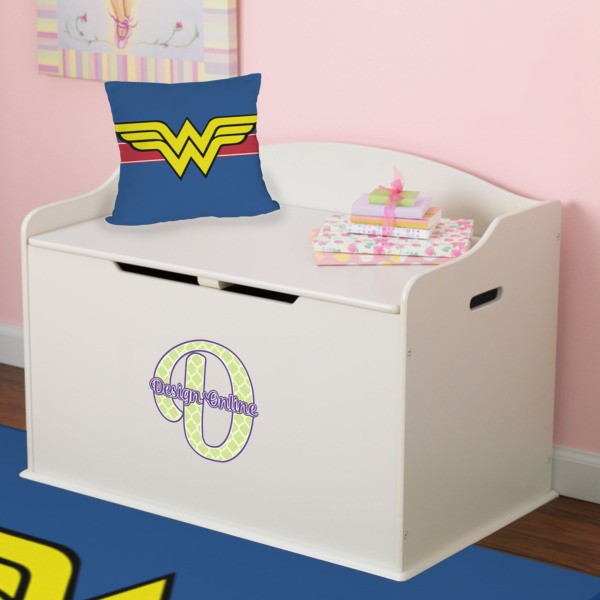 Custom Design - Wall Name & Initial Small on Toy Chest