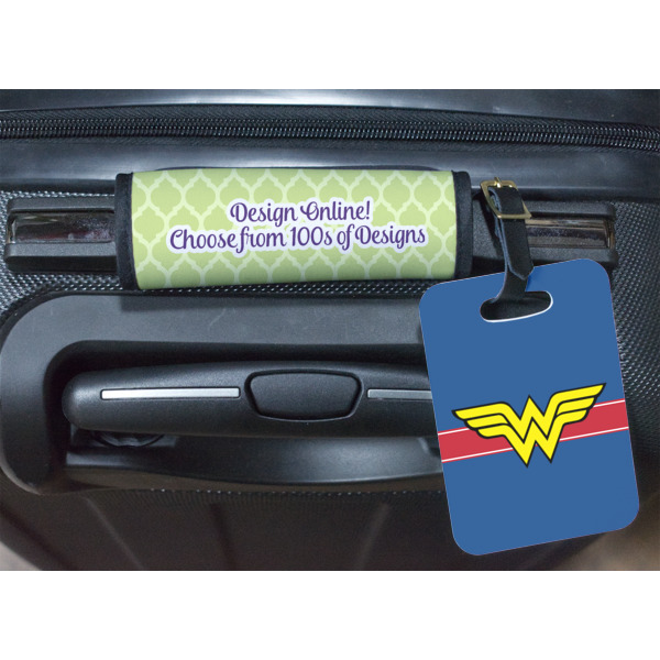 Custom Design - Luggage Wrap & Plastic Rectangular Tag - In Context
