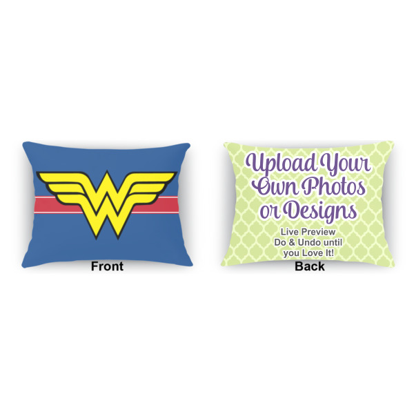 Custom Design - Outdoor Rectangular Throw Pillow (Front and Back)