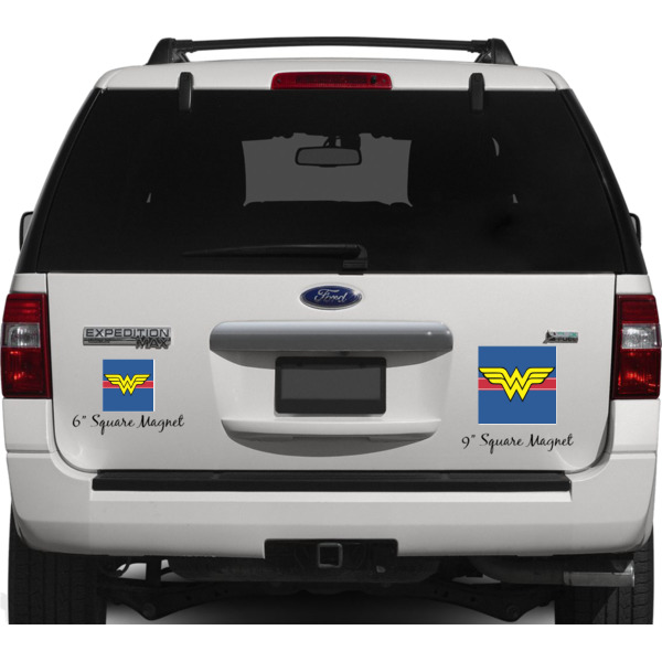 Custom Design - Personalized Square Car Magnets on Ford Explorer