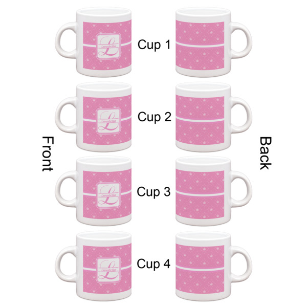 Custom Design - Single Shot Espresso Cup - Set of 4 - Front & Back