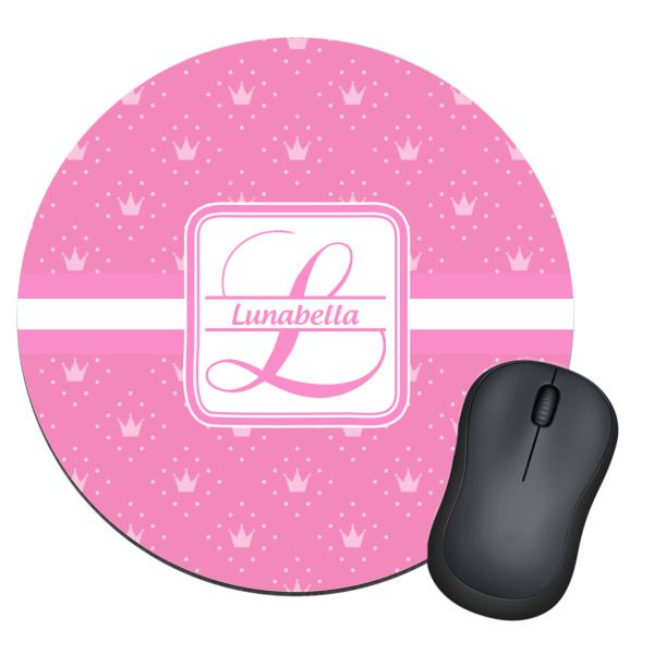Custom Leopard Print Round Mouse Pad (Personalized)