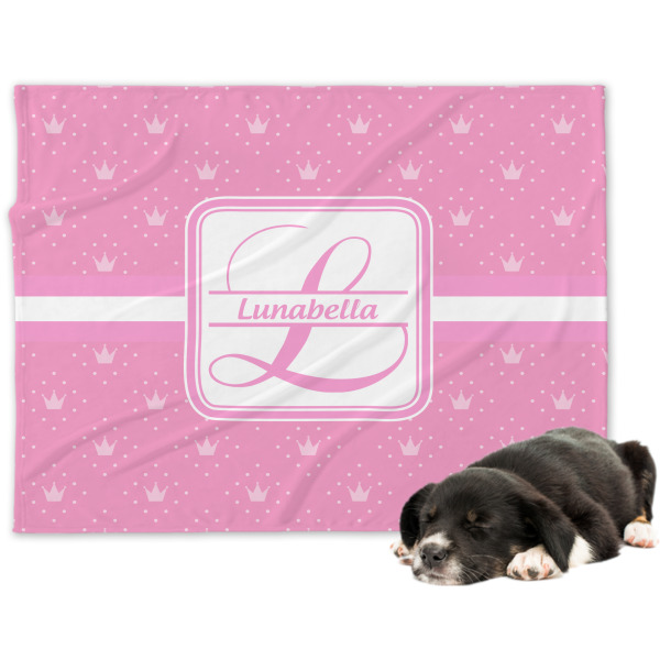 Custom Leopard Print Dog Blanket - Large (Personalized)