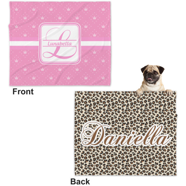 Custom Design - Microfleece Dog Blanket - Large- Front & Back