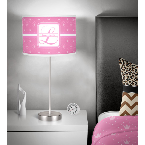 Custom Design - 13" Drum Lampshade - In Room