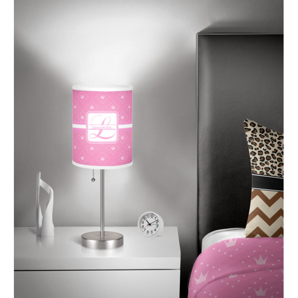 Custom Design - 8" Drum Lampshade - In Room